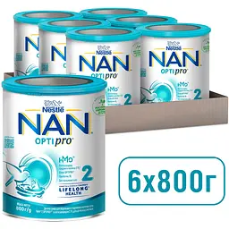 Уцінка. Суха молочна суміш NAN Optipro 2, 800 г - мініатюра 6