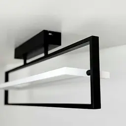 Світильник LED smart PRADA+пульт 60W 3000-5000K IP20 прямокутник чорно-білий Violux ( 220715 ) - мініатюра 3