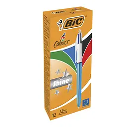 Ручка масляна Bic 4 в 1 Colours Shine Blue, голубая (bc982874) - мініатюра 2