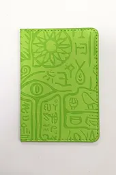 Обкладинка на паспорт-книжку "Візерунки" ZS040 Color-it (6973795230393) Салатовий