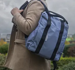 Рюкзак-антикрадій OOLOO Кенгуру mini 40x30x12 см,  джинсовий 861/414 - мініатюра 7