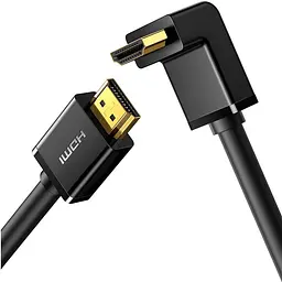 Кабель UGREEN HDMI 4K Cable Male to Male 90 Degree чорний 2m