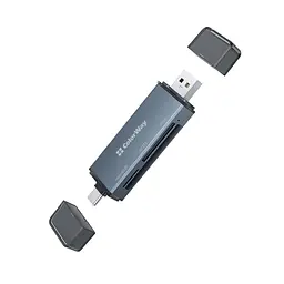 Зчитувач флеш-карт ColorWay USB 2.0/USB-C to CF/SD/MicroSD (CW-CR-01) - мініатюра 2