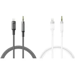 Адаптер XO NB-R279A IP to 3.5 Brushed Clear Audio Cable Білий
