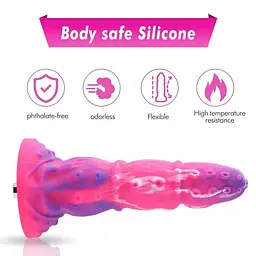 Фалоімітатор Hismith Tentacle Silicone Dildo Monster Series KlicLok та присоска для секс-машин - мініатюра 5