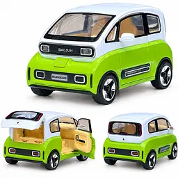 Іграшкова машинка AutoExpert Baojun KiWi EV 1:24 металопластикова, інерційний механізм, світлові та звукові ефекти, відкривні двері - мініатюра 6