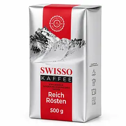 Кава мелена Swisso Kaffee Reich Rоsten 100% Arabica 500 г натуральна середнього обсмаження
