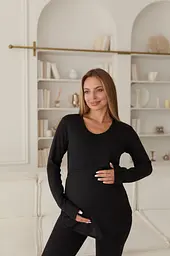 Лонгслів для вагітних та годуючих Avila L Lullababe Чорний - мініатюра 2