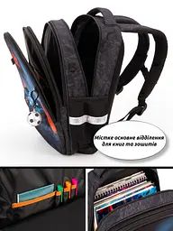 Шкільний ортопедичний рюкзак для хлопчика з Машиною School Standard 38х30х18 см для першокласника (170-72) - мініатюра 4