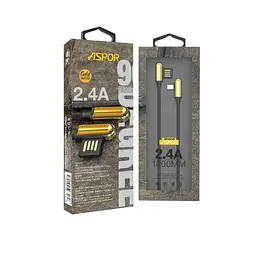 Кабель Aspor A118 USB – Micro (2.4A/1м)- срібло - мініатюра 3