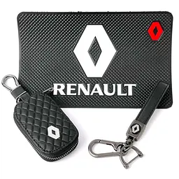 Автонабір №77 для Renault килимок / брелок із ремінцем та карабіном і чохол для автоключів