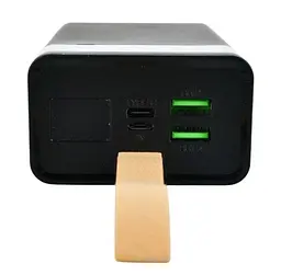 Повербанк WUW-TUGII Y53 Powerbank портативний акумулятор быстрая зарядка 30 000 mAh LED-індикація Чорний - мініатюра 4