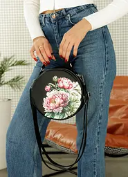 Жіноча кругла сумка Sambag Bale MZN 20 х 20 х 10 см (52200714) - мініатюра 5
