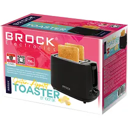 Тостер BROCK BT 1007 BK 700Вт 2 відділення мех. управління чорний - мініатюра 2