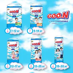 Трусики-підгузки Goo.N Slim & Comfortable Розмір 4(L) (9-14кг) 46 шт. - мініатюра 8