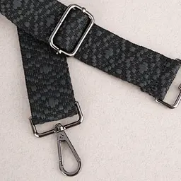 Ремінь для сумки текстильний 38 мм 1014 black чорний з візерунком - мініатюра 2