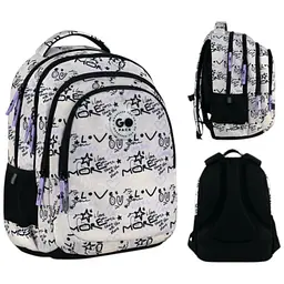 Рюкзак GoPack Teens 162M-1 Чорно-молочний (GO26-162M-1)