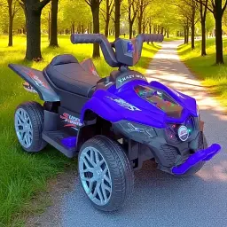 Дитячий квадроцикл з пультом 2 мотори 25W 12V MP3 USB EVA синій (M 6181ELR-4) - мініатюра 2