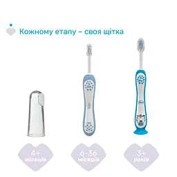Зубна щітка Chicco на присосці 3-6 років блакитна (12083.11) - мініатюра 3