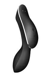 Стимулятор Satisfyer Curvy Trinity 2 Вакуумный клиторальный и массажер для точки G, 16.8х3.8 см чёрный - миниатюра 3