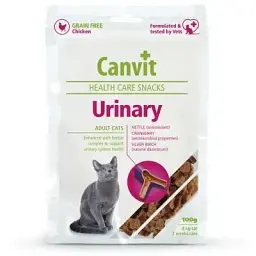 Ласощі для котів Canvit Urinary для профілактики інфекцій сечовивідних шляхів з куркою 100 г (8595602514090)