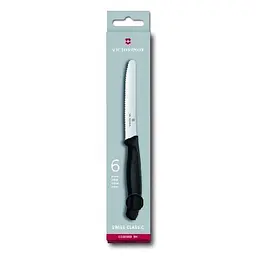 Набір кухонний Victorinox SwissClassic Tomato&Sausage Gift Set 6 ножів лезо 11см хвил. з чорн. ручкою - мініатюра 2
