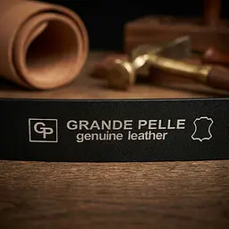 Шкіряний чоловічий ремінь під джинси Grande Pelle 11682 чорний 120 см - мініатюра 4