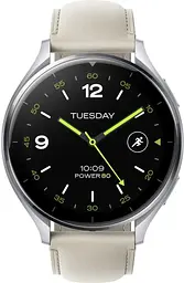 Ремінець для смарт-годинника Xiaomi Watch White Leather Strap змінний шкіра білий BHR8038GL - мініатюра 2