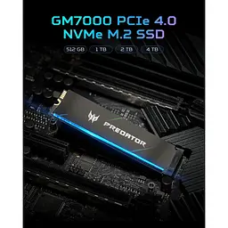 Накопичувач SSD Acer Predator m.2 NVMe 512GB GM7000 PCI Express 4.0 x4 (BL.9BWWR.104) - мініатюра 2