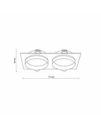 Точковий світильник TK Lighting 6924 Jet GU10 2x10W IP20 Wh - мініатюра 2