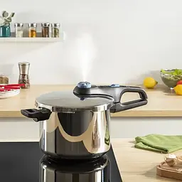 Скороварка Tefal Secure Trendy 4л з паровим кошиком нержавіюча сталь пластик kuh0014753 - мініатюра 9