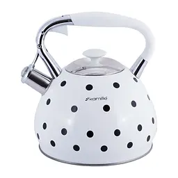 Чайник із свистком Kamille KM-0695WH 3 л білий - мініатюра 7