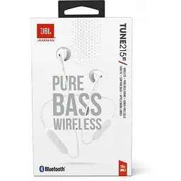 Bluetooth-гарнітура JBL Tune T215BT (JBLT215BTWHT) навушники білі - мініатюра 6