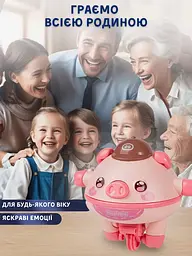 Інтерактивна іграшка гіроскоп на батарейках Свинка Piggy на моноколесі - мініатюра 7