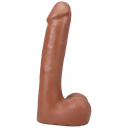 Фалоімітатор Doc Johnson The Realistic Cock ULTRASKYN 9 Inch з мошонкою, карамель