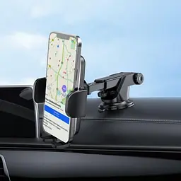 Автомобільний тримач із затискачем на панель приладів або лобове скло HOCO CA95 Чорний - мініатюра 7