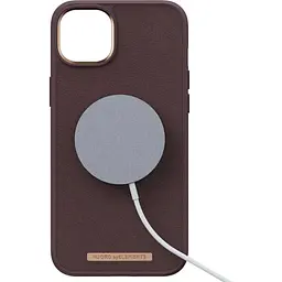 Чохол-накладка Njord Genuine Leather MagSafe Case Dark Brown для iPhone 14 Pro (NA43GL05U) - мініатюра 6