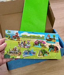 Магнітний конструктор Minecraft 100 шт по грі Майнкрафт Райдужна Сакура Mk001051 - мініатюра 7