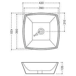 Умивальник Jaquar Apia 42 см ARS-WHT-39901, Білий - мініатюра 2