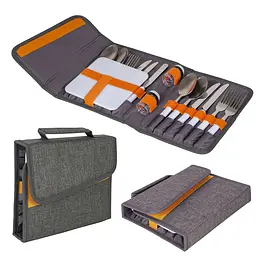 Набір столових приборів Bo-Camp Picnic 16 Pieces 4 Person Grey (7504340), Сірий - мініатюра 4