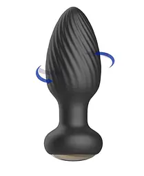 Анальна пробка B-Series Rotating anal plug, з функцією ротації, чорна Boss Series 56-1063 103418 - мініатюра 1