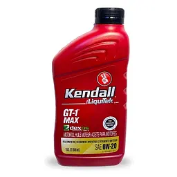 Моторна олива Kendall GT-1 MAX Premium Full-Synthetic 0w-20, 0,946л.