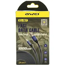 Кабель Awei CL-97 Lightning cable 1m Blue - мініатюра 2