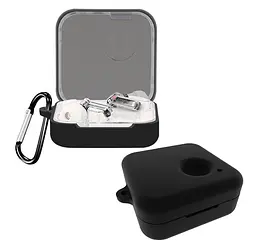 Чохол-накладка DK Silicone Candy Friendly з карабіном для Nothing Ear (1) (black) - мініатюра 2