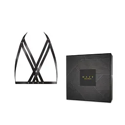 Портупея Bijoux Indiscrets MAZE - Halter Bra Harness Black - мініатюра 2