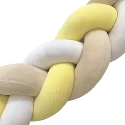 Бортик косичка Moontime "Бежево-жовто-біла"