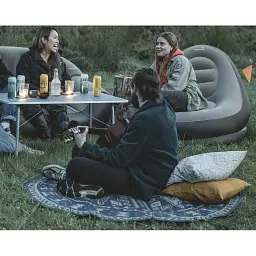 Туристичний килимок Easy Camp для пікніка Bilberry Round Carpet 150 cm (180139) (932254) - мініатюра 3