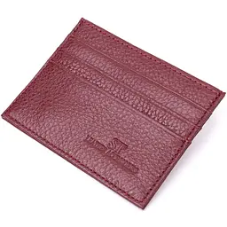 Практичний кард-кейс із натуральної шкіри ST Leather 22446 бордовий