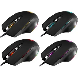 Мишка Defender Wolverine GM-700L ігрова RGB, 7 кн., 12800 dpi, чорна - мініатюра 10