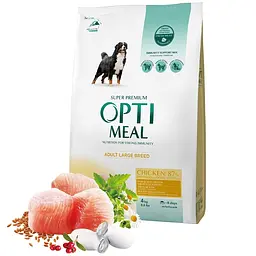 Сухий корм для дорослих собак великих порід Optimeal курка 4 кг (B1760601) - мініатюра 2
